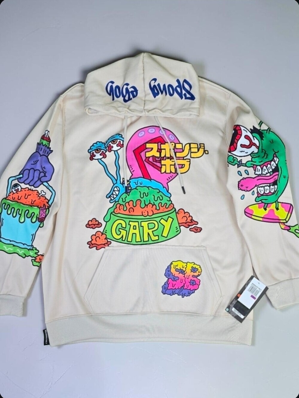 Members Only x Nickelodeon NWT SpongeBob And Gary Hooded Sweatshirt Sz 2XL